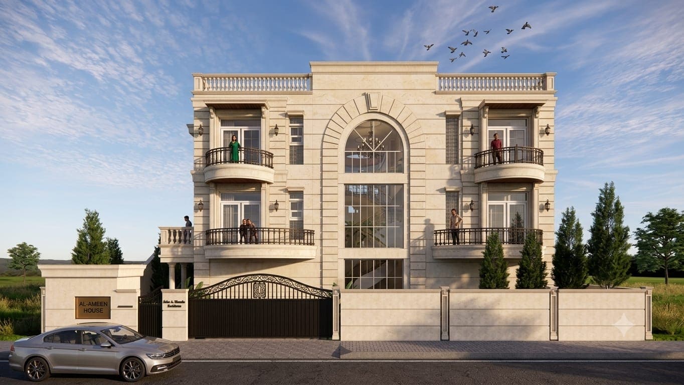 Custom independent villa construction project by Bhat Bhai Builders